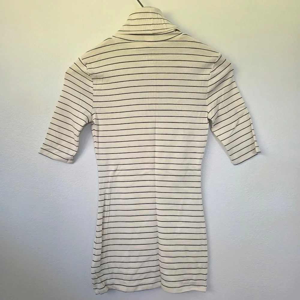 A New Day Women's‎ Short Sleeve Striped Turtleneck - Picture 2 of 4